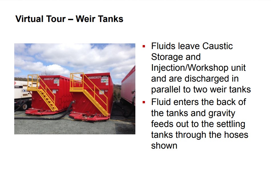 Weir tanks